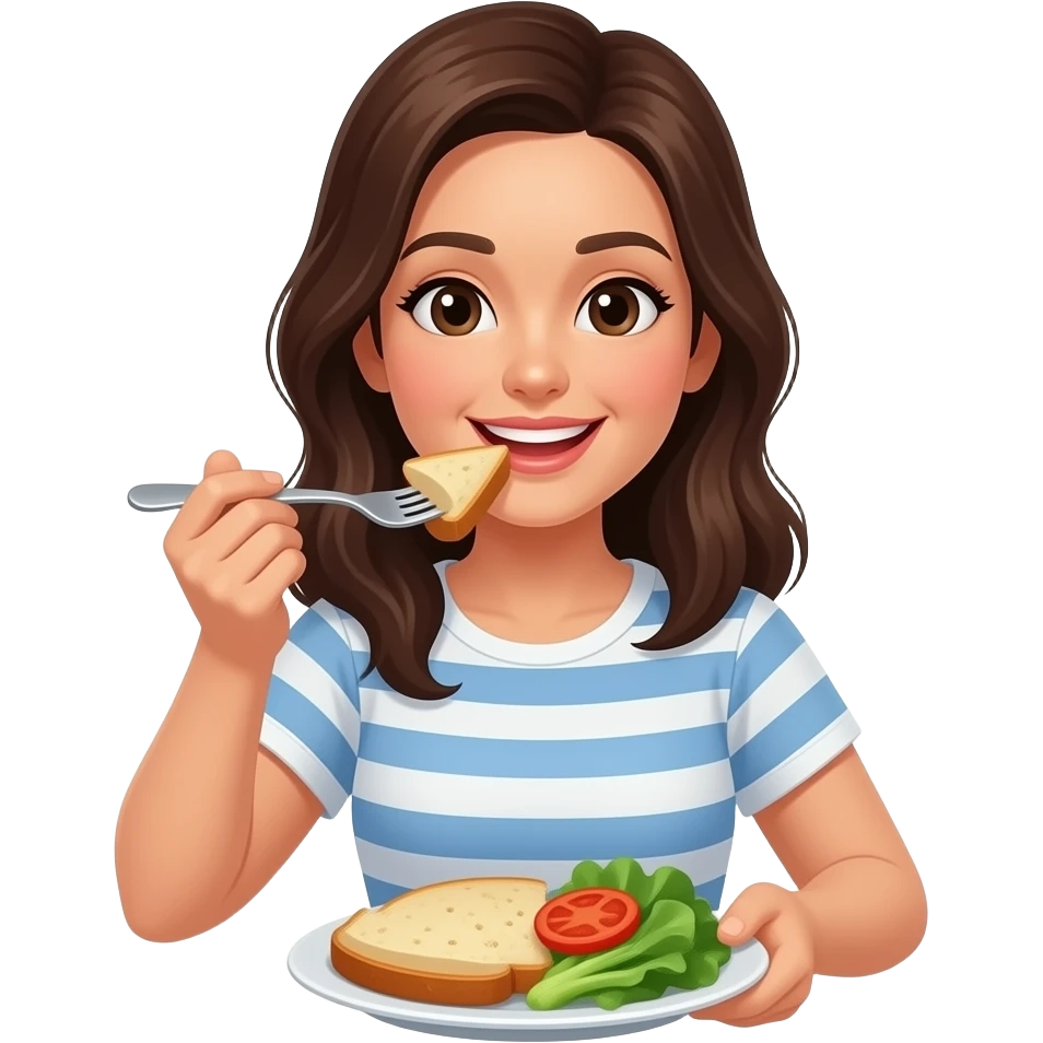 female lunch time emoji