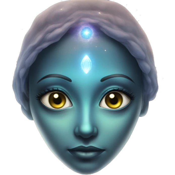 Pleiadian alien female third eye emoji