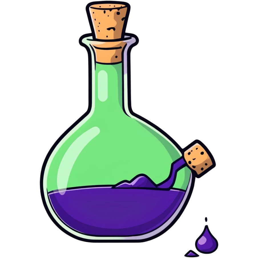 fantasy healing potion with cork stopper emoji
