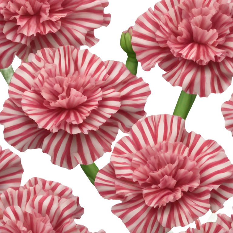 Striped carnation emoji