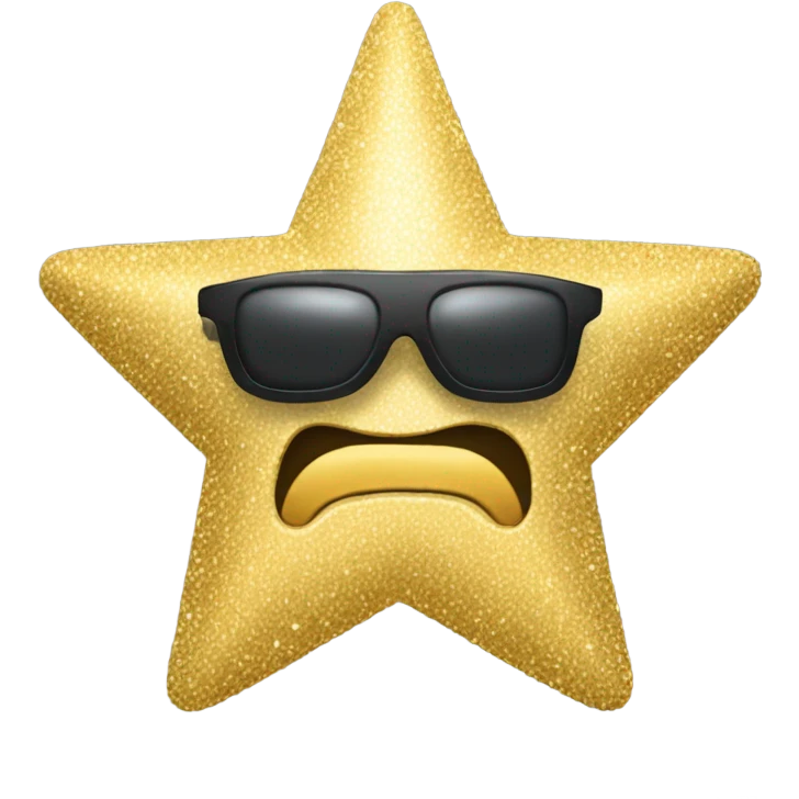 Gold Star dressed as MobStar emoji