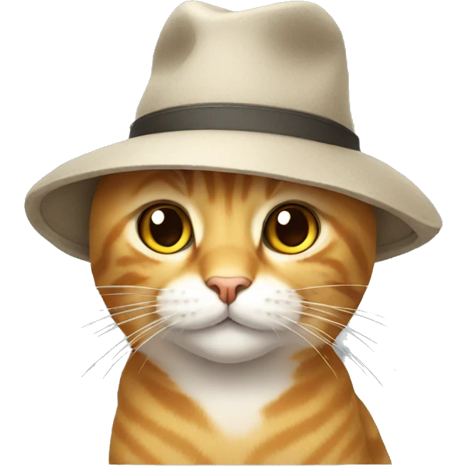 A cat wear hat  emoji
