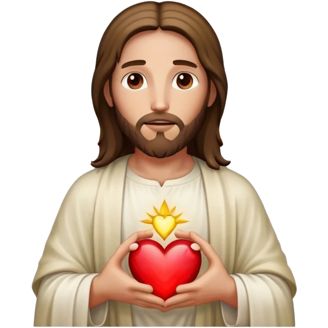 Jesus with Heart emoji