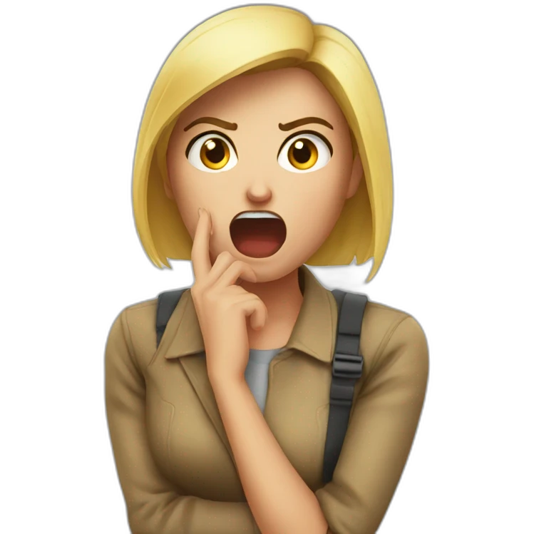 Angry girlfriend calling emoji