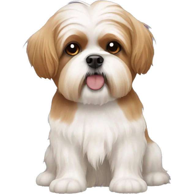 One shih tzu one cavapoo emoji