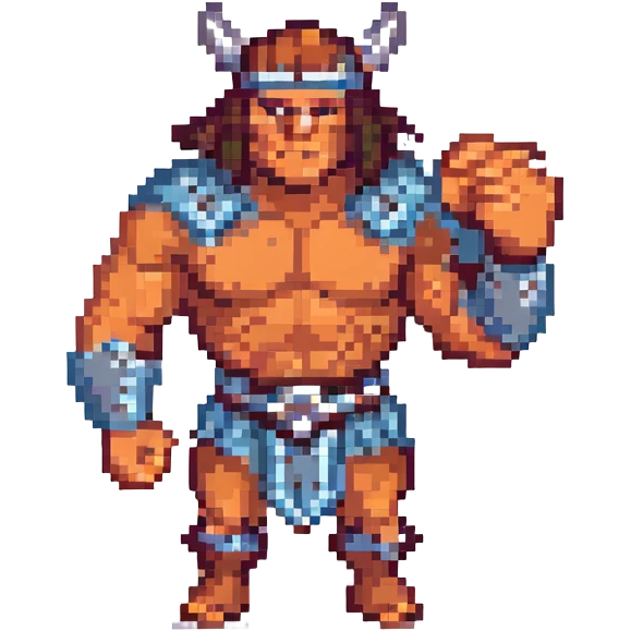 barbarian warrior flexing after a win emoji