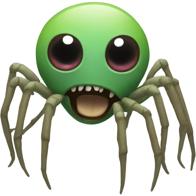 Alien spider smiley face emoji