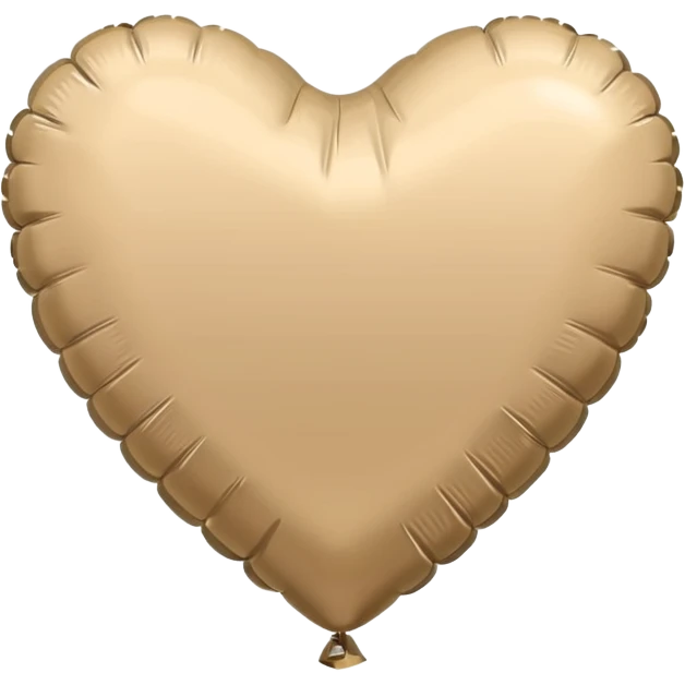Foil balloon beige heart  emoji