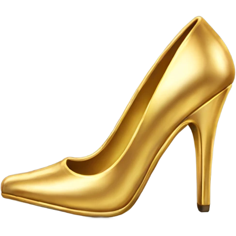 gold high heels emoji