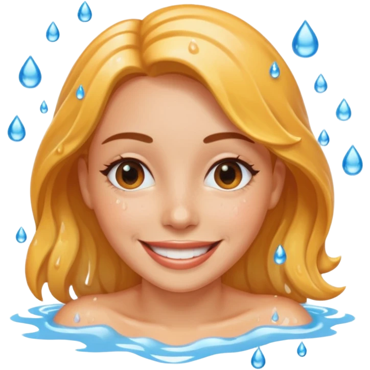 Woman splashed emoji