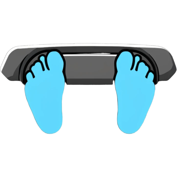 foot pressing brake pedal in car emoji