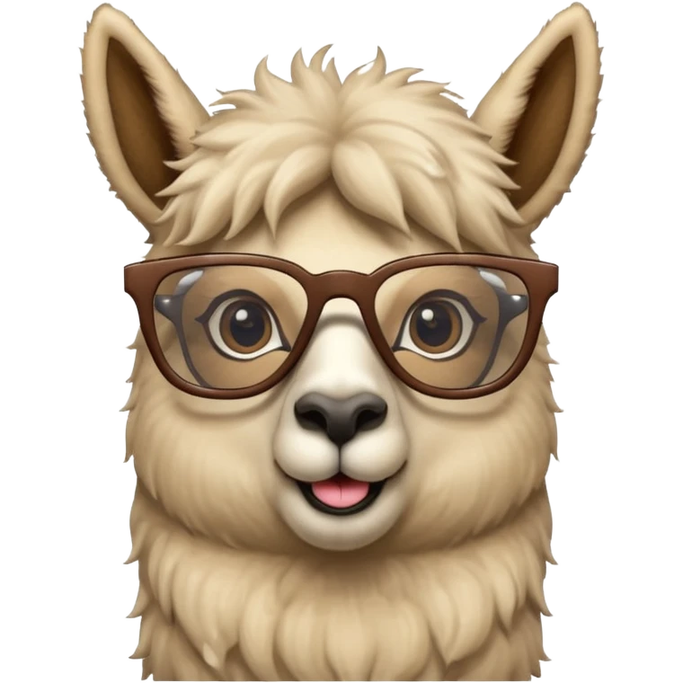 Llama con lentes
 emoji