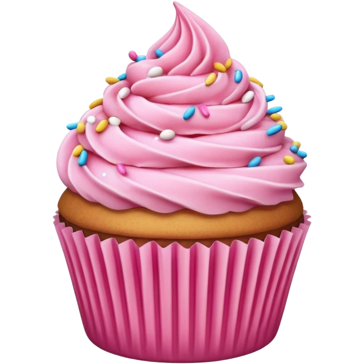 Cupcake with pink icing emoji