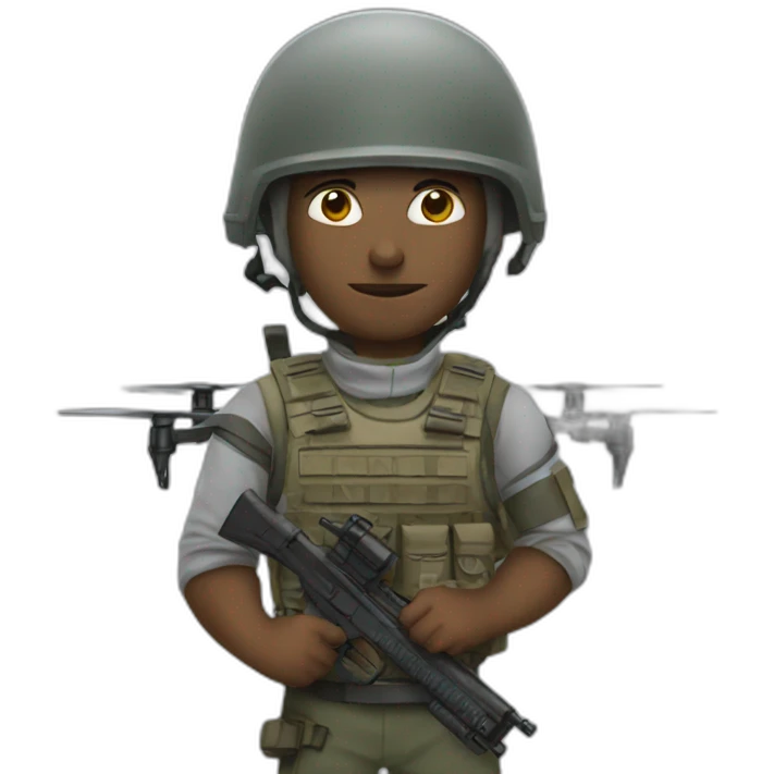 modern warrior with UAV emoji