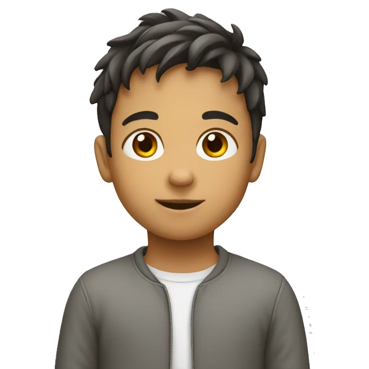 Niño saludando emoji