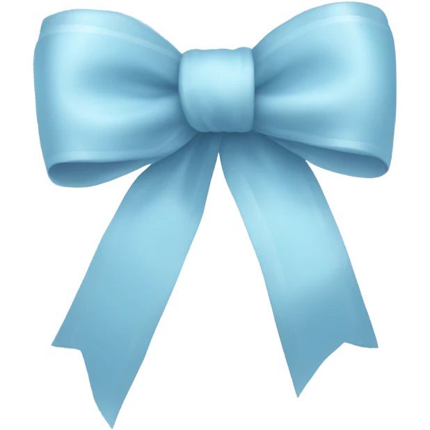 Baby blue ribbon bow emoji