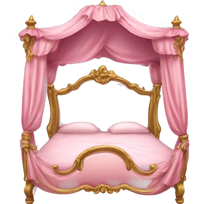 pink fancy rococo bed emoji