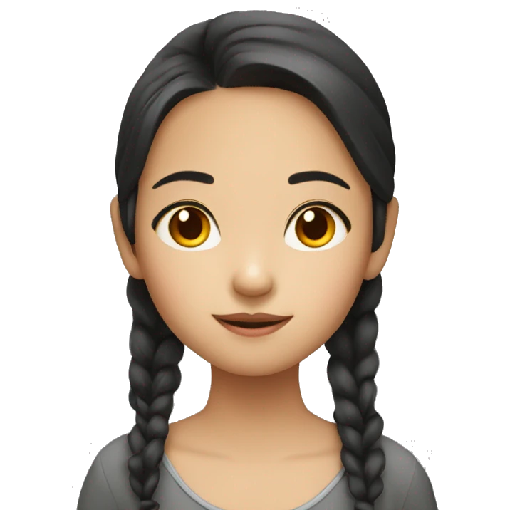 asian young daughter face emoji