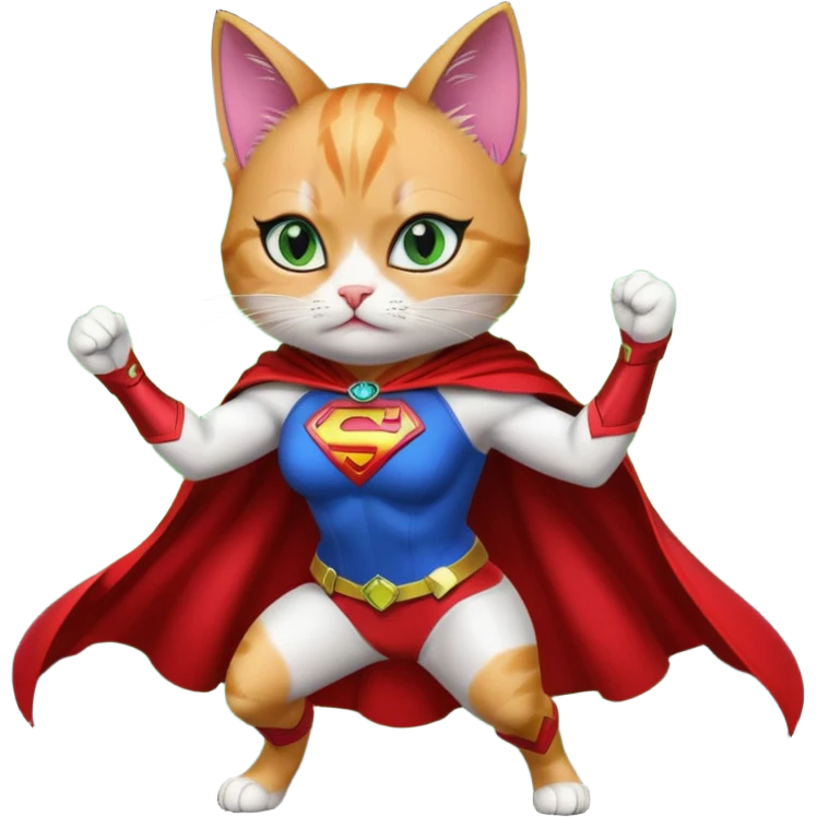 female superhero cat emoji