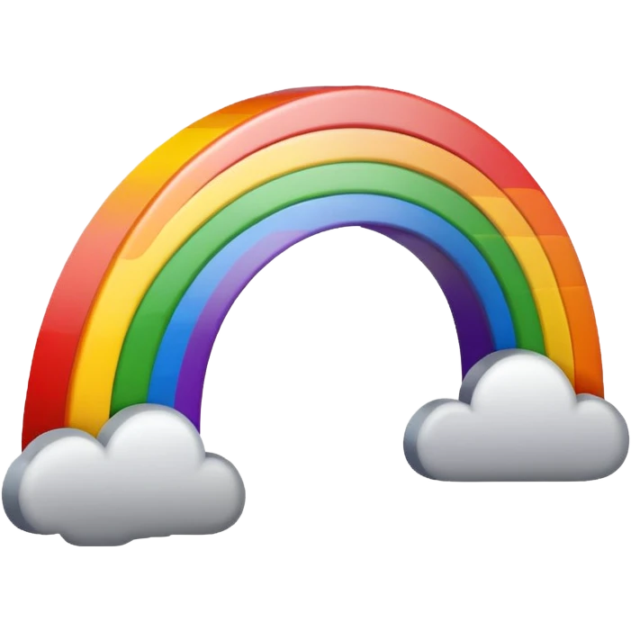 Grayscale rainbow no clouds emoji