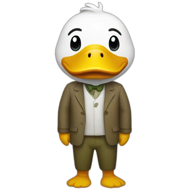 man wearing duck suit emoji