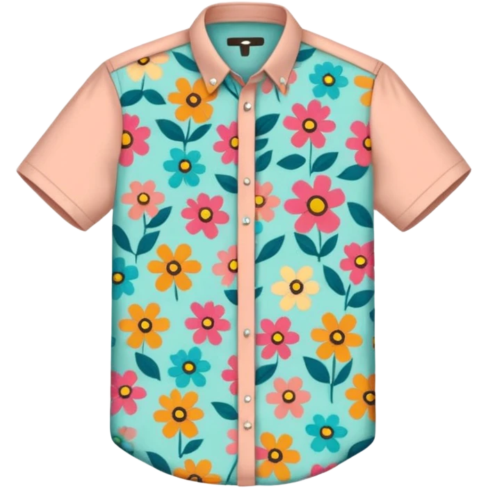 flowered hipster shirt emoji