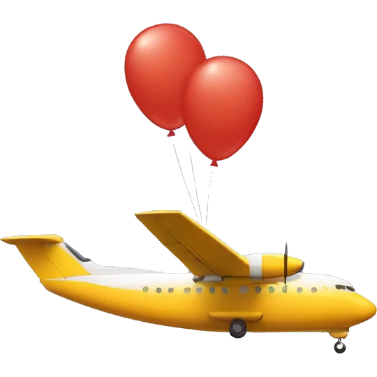Plane carrying balloons  emoji