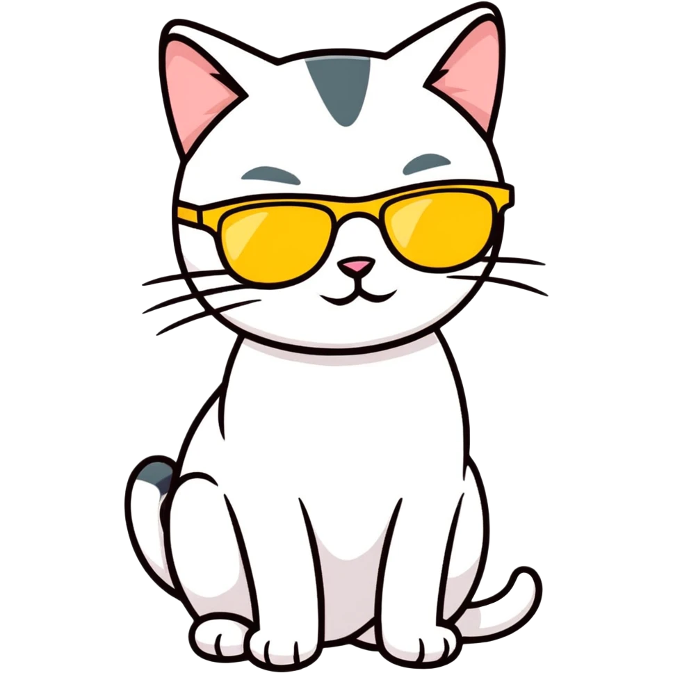 Cat with sunglasses emoji