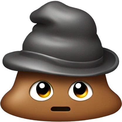 Poop with hat emoji