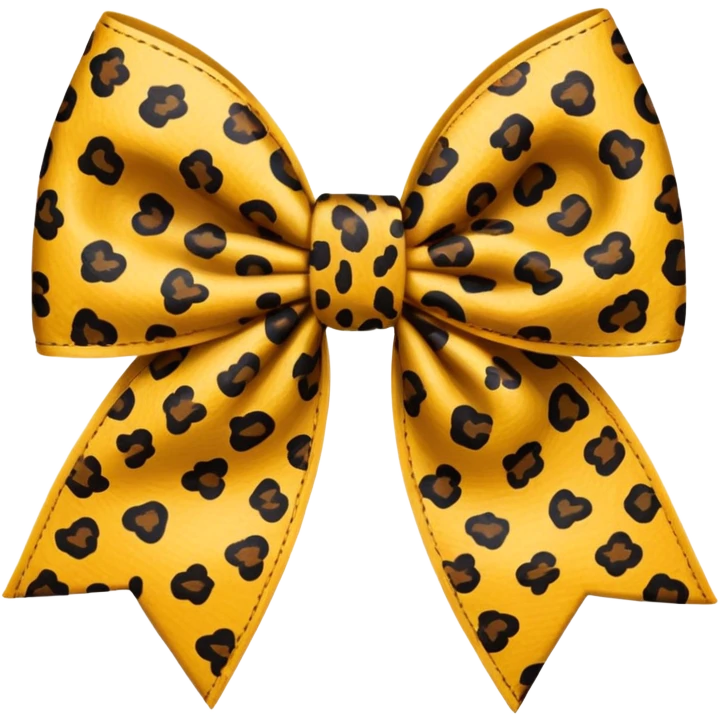 leopard print bow  emoji
