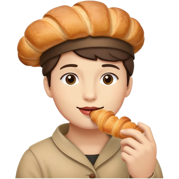 croissant eating croissant single emoji