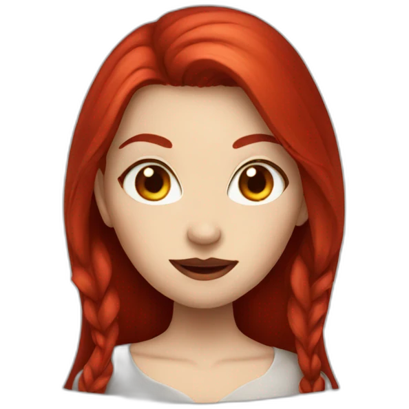 vampire girl with red hair emoji