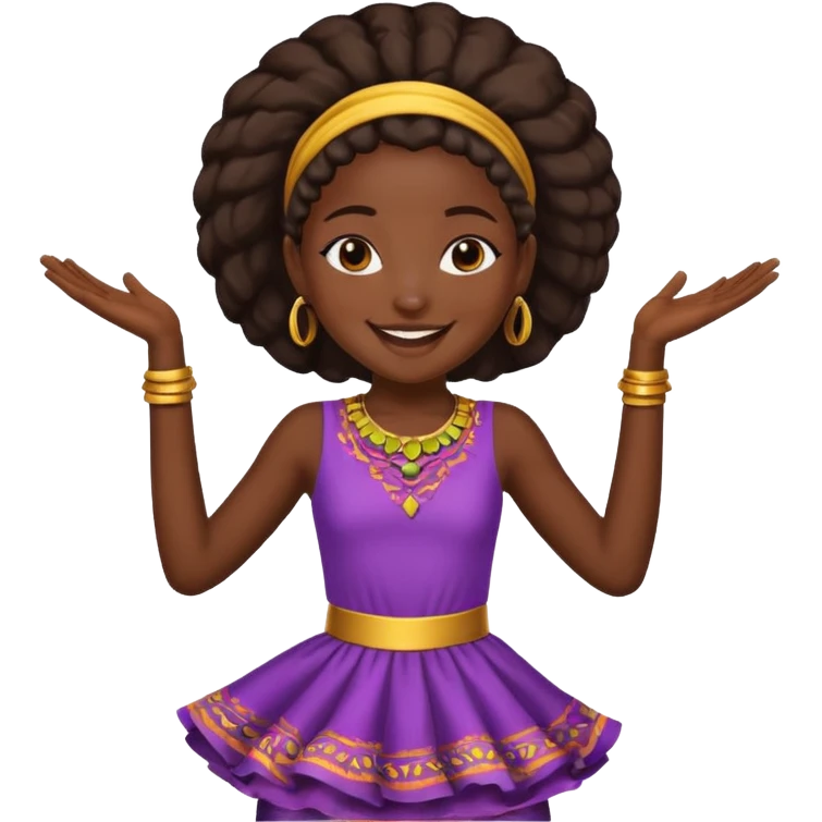 une belle fille africaine qui danse emoji