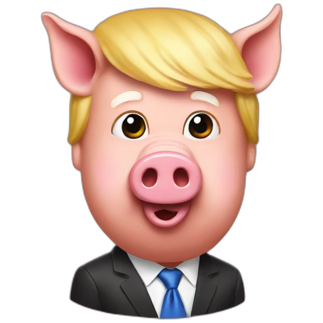 Trump as a pig emoji