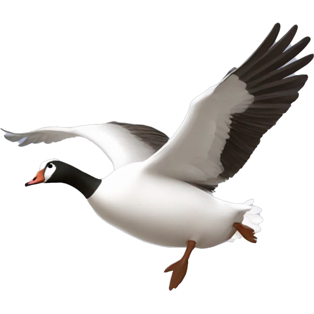 Speck goose flying  emoji