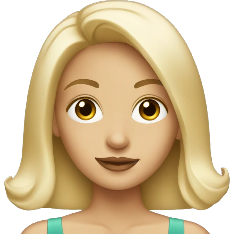 Blonde girl with martini emoji