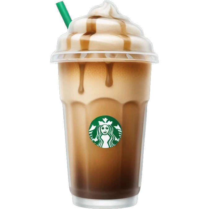 Starbuck ice coffee with ice cubes emoji