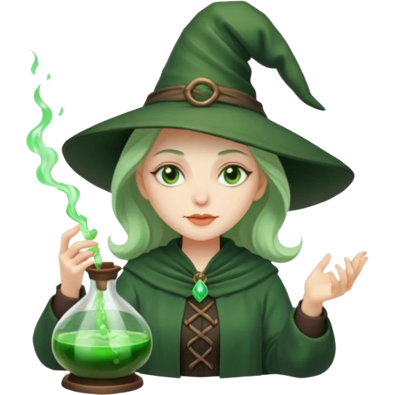 green witch cooking potion emoji