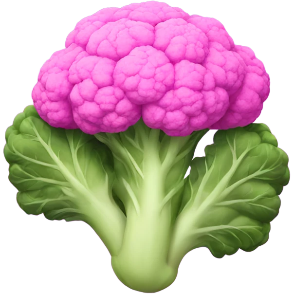 pink cauliflower looking in mirror emoji
