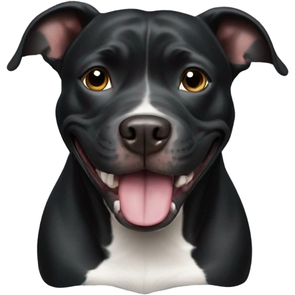 happy black pitbull emoji