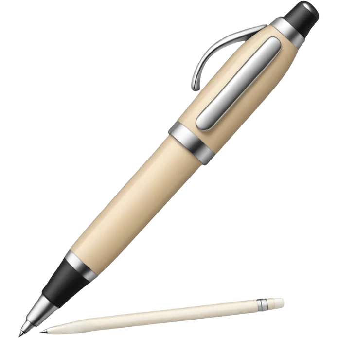 ✍🏻+beige pen emoji