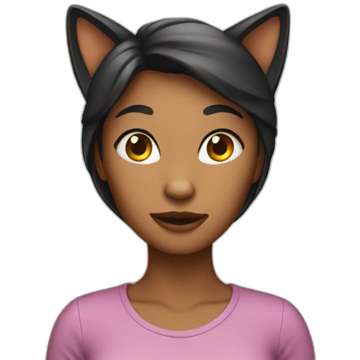woman dressed as a cat emoji