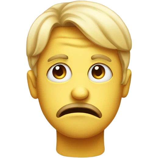 Sad emoji with one tear emoji