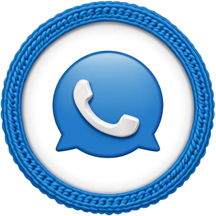 badge bleu avec un juste a l'intérieur comme le badge whatsapp emoji