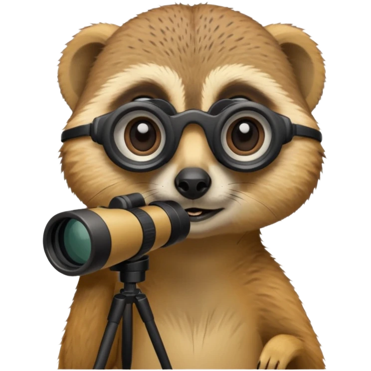 Meerkat watching with binoculars  emoji