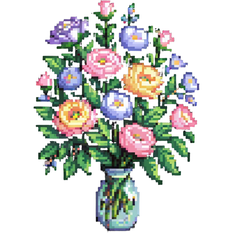 pastel flowers bouquet emoji