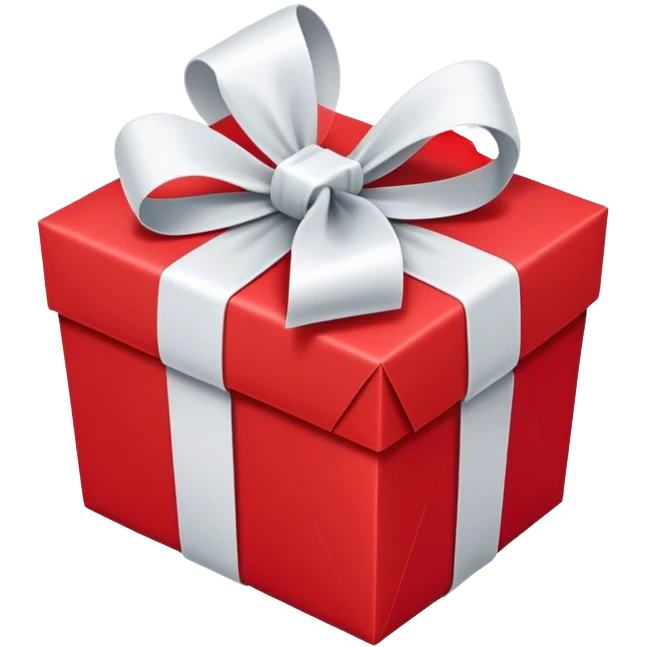 a rectangle gift, front view emoji