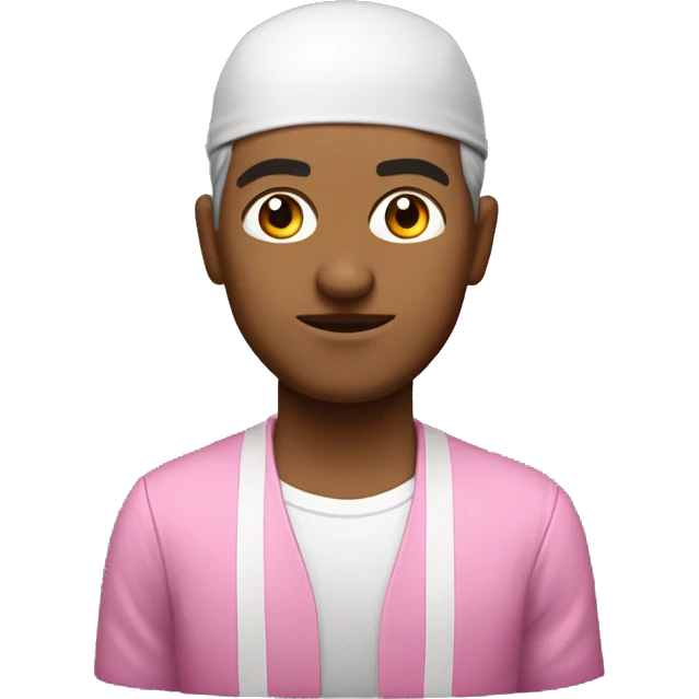 practicante de arte marcial y lazo rosa  emoji