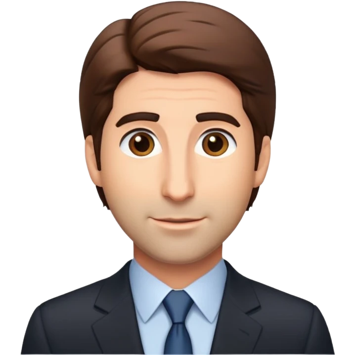 Ross Geller from Friends TV show with brown hair and suit emoji