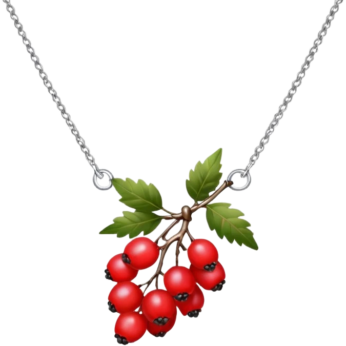 rowan/mountain ash berries ans necklace emoji